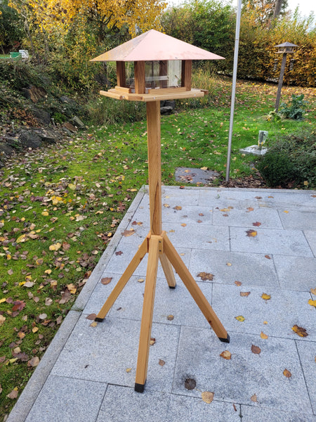 Vogelhaus Fuß, Ständer, aus massivem Lärchenholz