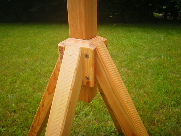 Vogelhaus Fuß, Ständer, aus massivem Lärchenholz